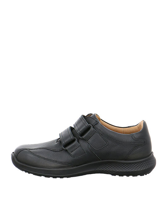 Leder Herren Freizeitschuhe Anatomisch Schwarz