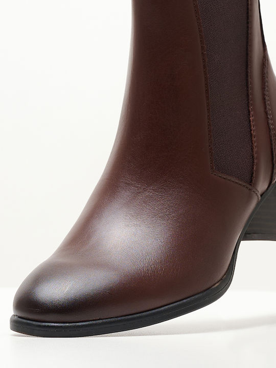 Marco Tozzi Women's Leather Chelsea Boots Brown