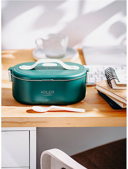 Adler Cutie de Prânz Electrică din Inox Verde cu Compartimente 800ml