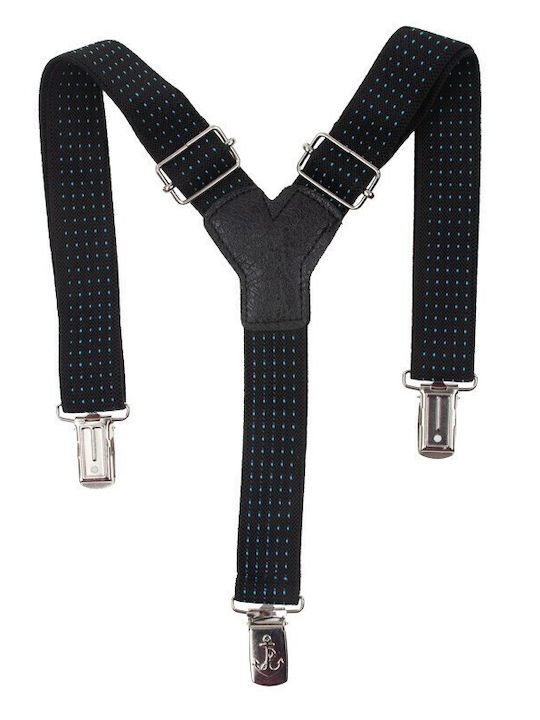 Papillon Kids Kids Suspenders Set with Tie with 3 Clips Light Blue