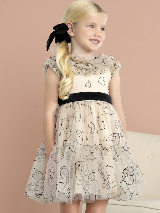 Abel & Lula Kids Dress Set with Accessories Tulle Black