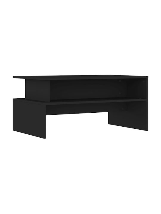 Rectangular Coffee Table Wooden Black L90xW55xH42.5cm.