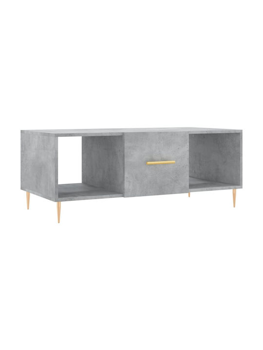 Rectangular Wooden Coffee Table Gray L102xW50xH40cm