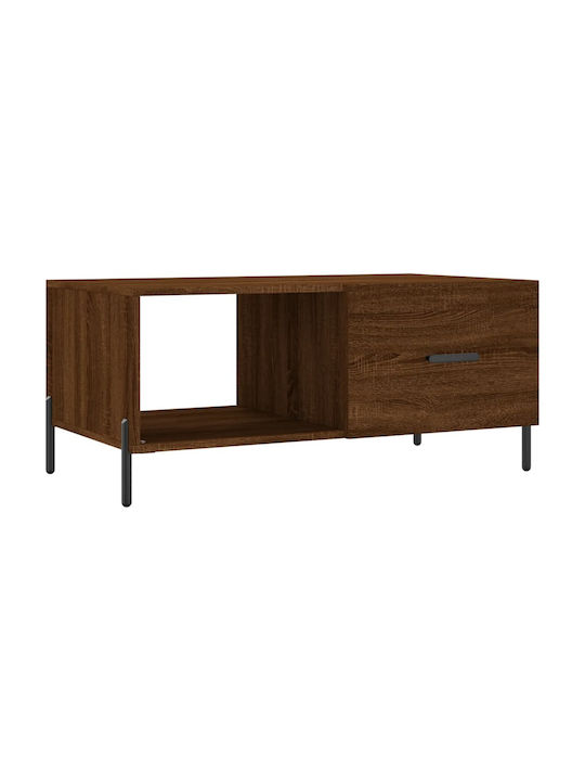 Rectangular Coffee Table Wooden Brown L90xW50xH40cm.