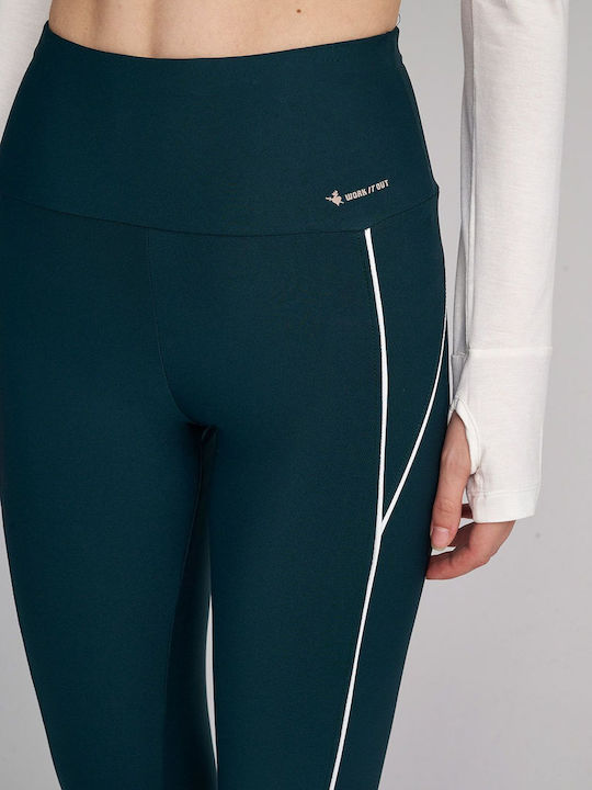 SugarFree Ausbildung Frauen Lang Leggings Hochgeschnitten Grün