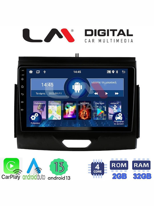 LM Digital Auto-Audiosystem für Ford Ranger Land Rover Range Rover 2015-2020 (Bluetooth/USB/WiFi/GPS/Apple-Carplay/Android-Auto) mit Touchscreen 10.1"