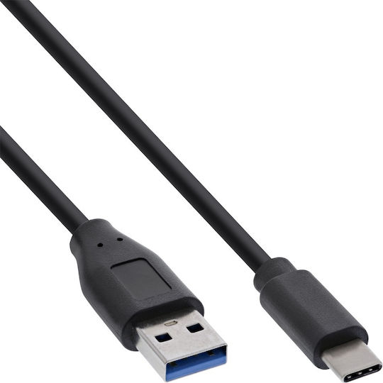InLine USB 3.1 Cable USB-C male - USB-A 27W PD Μαύρο 1m 35711