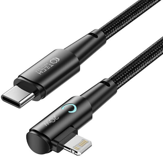 Tech-Protect Ultraboost ”L” Angle (90°) / Braided USB-C to Lightning Cable 20W Γκρι 1m