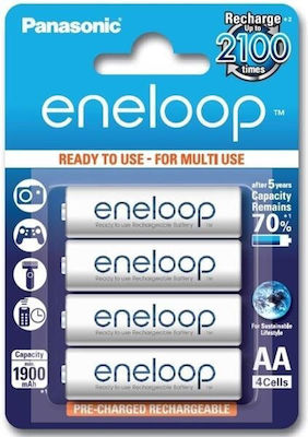 Panasonic Eneloop with Battery Case Rechargeable Battery AA Ni-MH 1900mAh 1.2V 4pcs