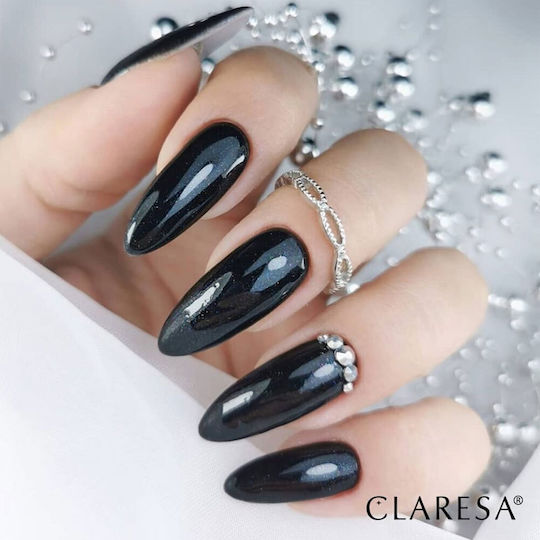 Claresa Ημιμόνιμο Βερνίκι Νυχιών Μαύρο με Glitter 5ml