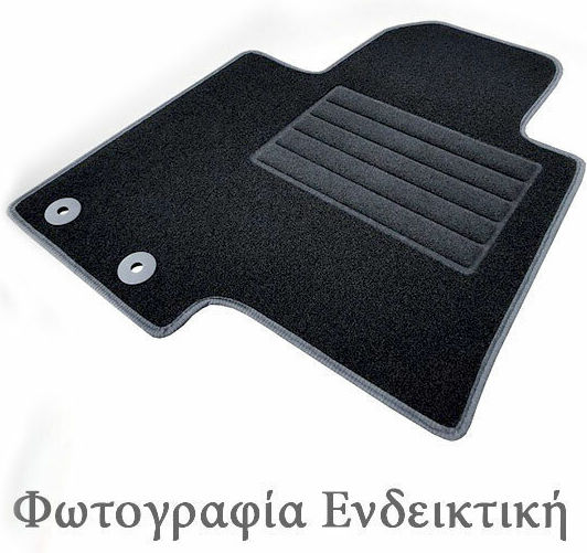 Cik Set of Front and Rear Mats 4pcs for Nissan Qashqai+2 10/2008-2014 Black