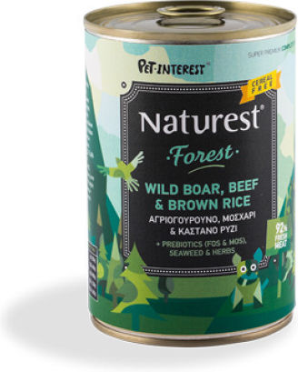Naturest Υγρή Τροφή Σκύλων σε Κονσέρβα με Μοσχάρι χωρίς Σιτηρά 400gr