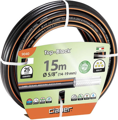 Claber Λάστιχο Ποτίσματος Top Black 5/8" 15m