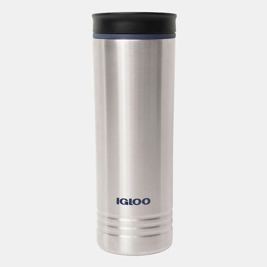 Igloo Isabel Natural Glas Thermosflasche Rostfreier Stahl BPA Frei 590ml Silber mit Mundstück