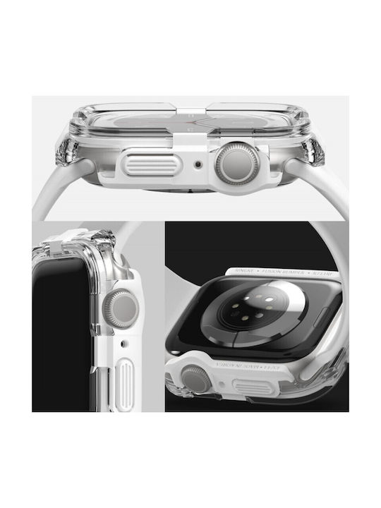 Ringke Fusion Bumper Silicone Case in White color for Apple Watch 45mm