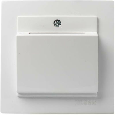 Geyer Recessed Power Key Card Switch with Frame Κάρτας White