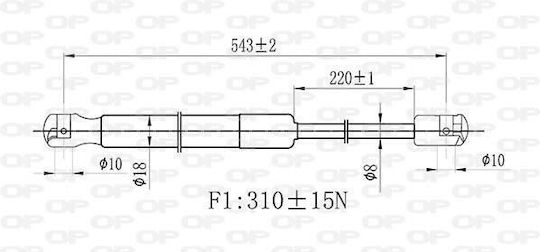 Magneti Marelli Car Bonnet Shock Absorber for Opel Astra H 04-10