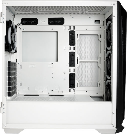 LC-Power 805BW Holo-1_X Gaming Midi-Turm Computergehäuse mit Seitenfenster Weiß