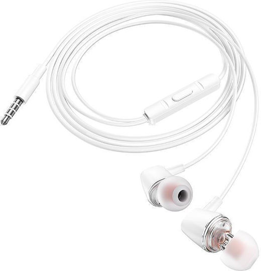 Hoco M107 Discoverer In-ear Handsfree με Βύσμα 3.5mm Λευκό