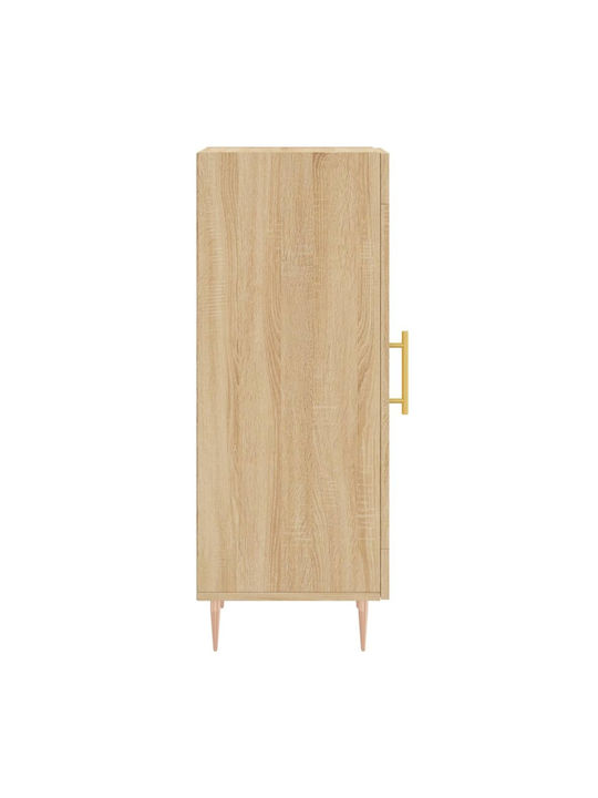 Living Room Display Cabinet Made of Particle Board Windowed Brown 34.5x34x90cm