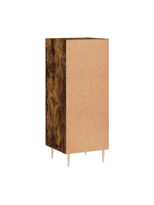 Living Room Display Cabinet from Particle Board with Windowed Brown 34.5x34x90cm