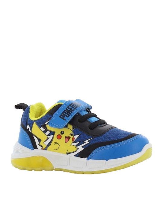 Παιδικά Sneakers με Σκρατς & Φωτάκια Μπλε