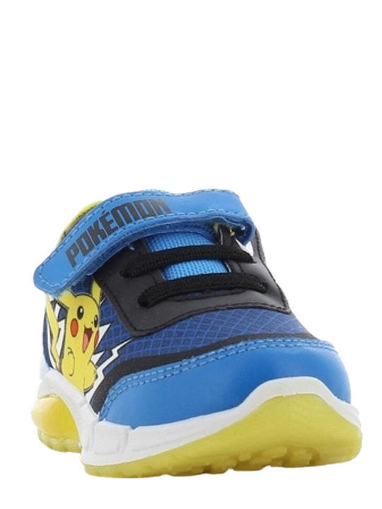 Παιδικά Sneakers με Σκρατς & Φωτάκια Μπλε