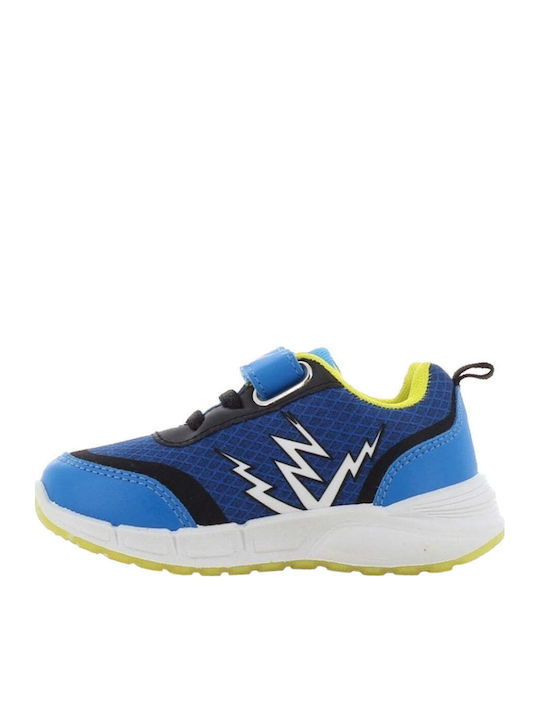 Παιδικά Sneakers με Σκρατς & Φωτάκια Μπλε