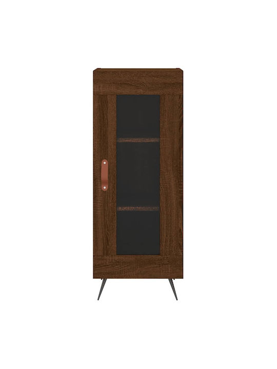 Wohnzimmer Vitrine aus Spanplatte mit Verglasung Braune 34.5x34x90cm