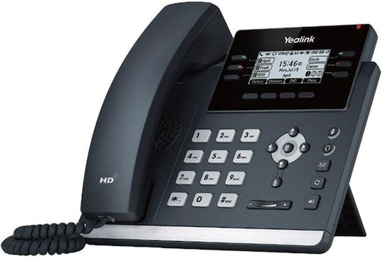 Yealink SIP-T42U Wired IP Phone with 12 Lines Black