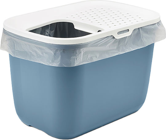 Savic Hop In Cat Toilet Closed Light Blue L58.5 x W39 x H39.5cm