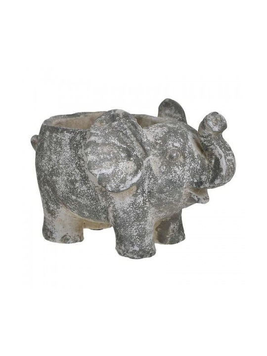 Inart Übertopf Beton Gray 20x20x14εκ. Elefant