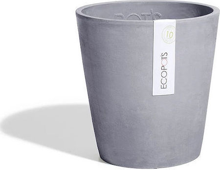 Ecopots Morinda Planter Plastic Gray with Stand 11.5x11.5x13cm.