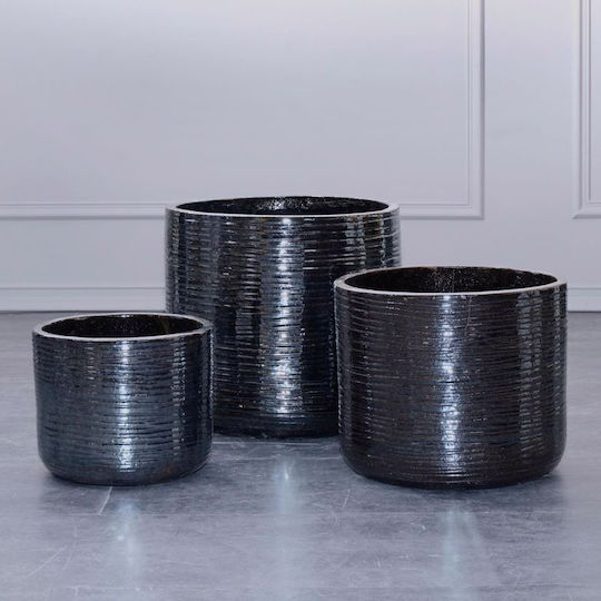 Supergreens Übertopf Keramik Silber 37x37x34εκ.