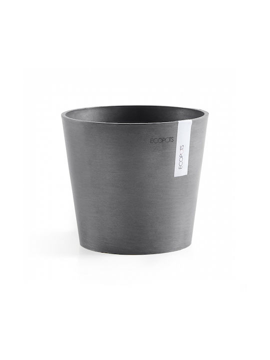 Ecopots Amsterdam Planter Plastic Gray 8x8x7cm.