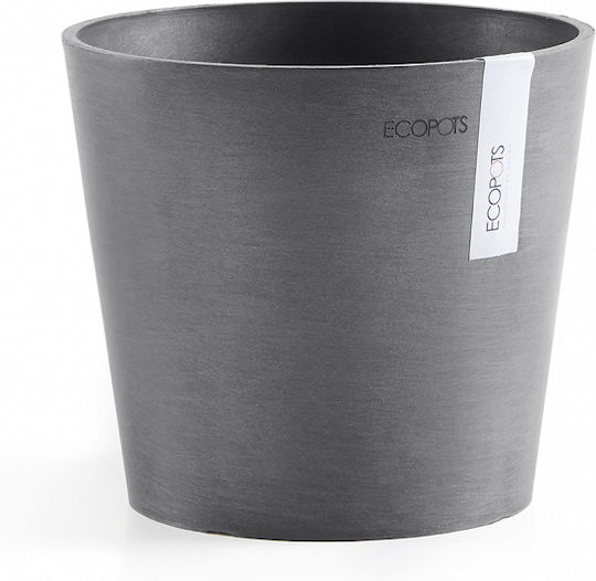 Ecopots Amsterdam Planter Plastic Gray 8x8x7cm.