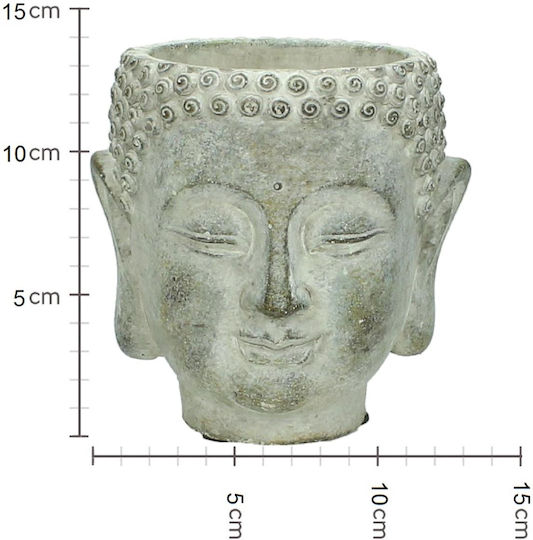 Zaros Саксия Бетон Сив 12.5x12.5x13.5εκ.