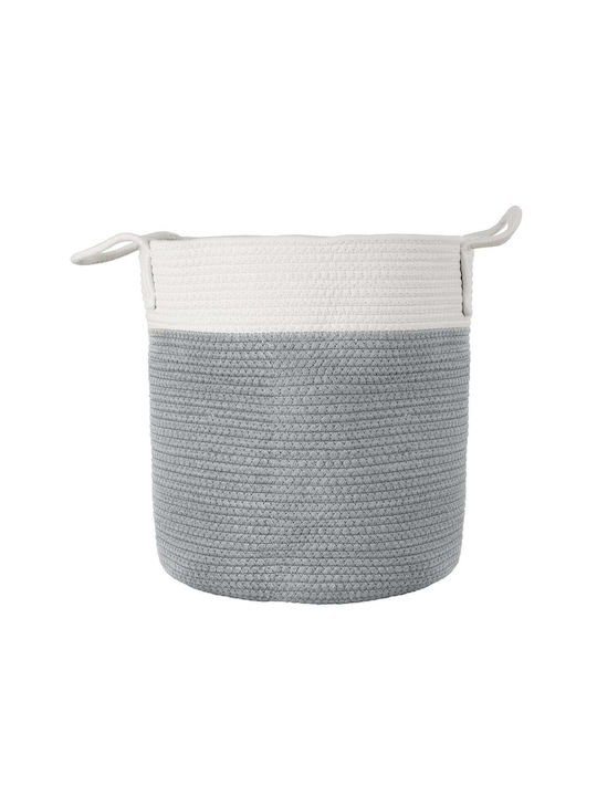 GloboStar Kastellorizo Planter Fabric Gray with Stand 35x35x40cm.