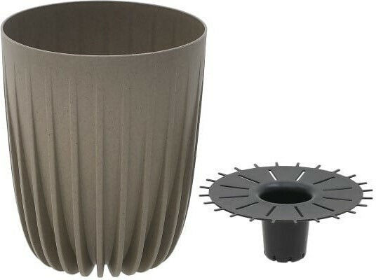 Click PL Planter Plastic Beige 19x19x23cm.