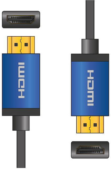 AvLink HDMI 2.0 Premium High Speed 4K 60Hz HDR Cable HDMI male - HDMI male 3m Μπλε