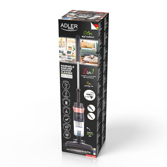 Adler AD-7049 Ηλεκτρική Σκούπα 2 σε 1 Stick & Χειρός 800W Μαύρη
