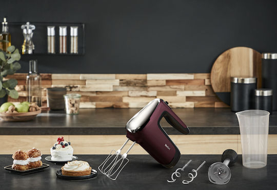 Tefal Powermix Silence Μίξερ Χειρός 600W Κόκκινο