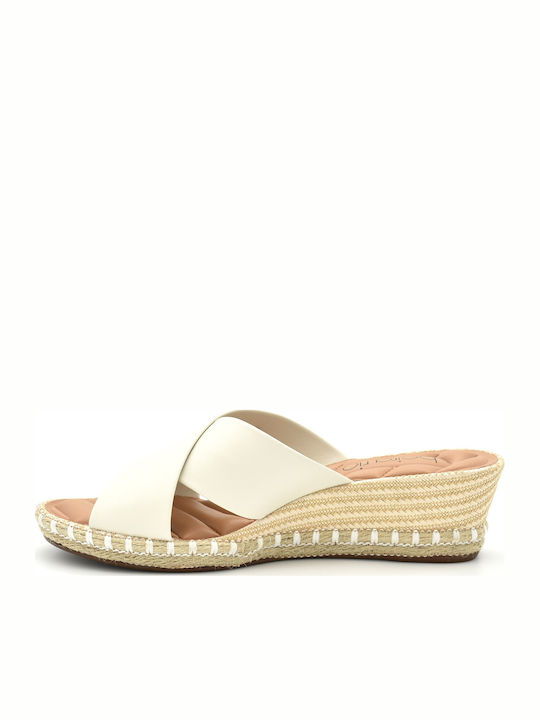 Women's Synthetic Leather Platform Shoes White