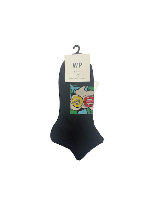 WP Gemusterte Socken Schwarz 1Pack