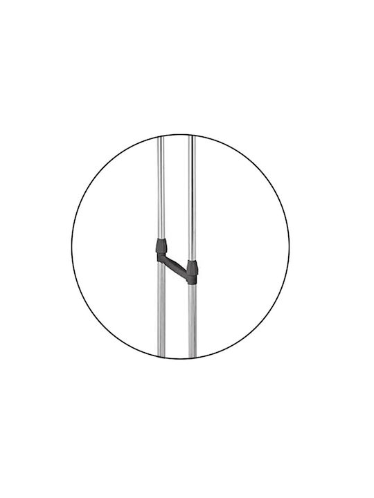 Sidirela Wheeled Floor Garment Rack made of Metal Telescopic Silver 84x43x173cm