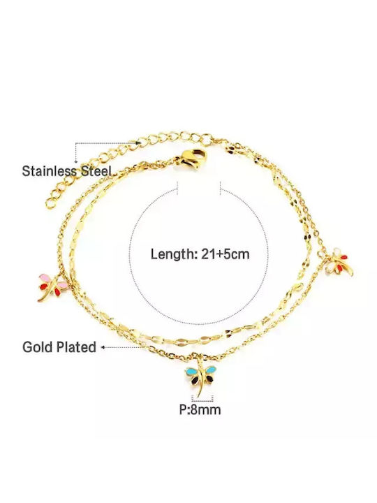 Bode Bracelet Anklet Chain made of Steel Gold Plated