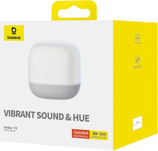 Baseus AeQur Series V2 Bluetooth Speaker 2.5W with Battery Life up to 30 hours White