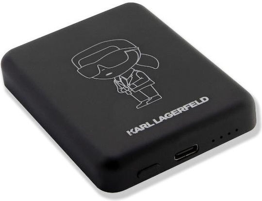 Karl Lagerfeld Ikonik Magsafe MagSafe Power Bank 3000mAh 5W with USB-C Port Black