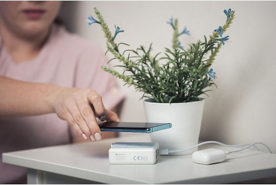 Forcell Multifunction 4in1 Wireless Power Bank 8000mAh 15W με 2 Θύρες USB-A και Θύρα USB-C Λευκό