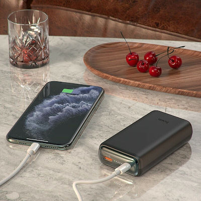 Hoco Q1A Kraft Power Bank 20000mAh 22.5W with USB-A Port and USB-C Port Power Delivery / Quick Charge 3.0 Black